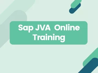 sap jva online training