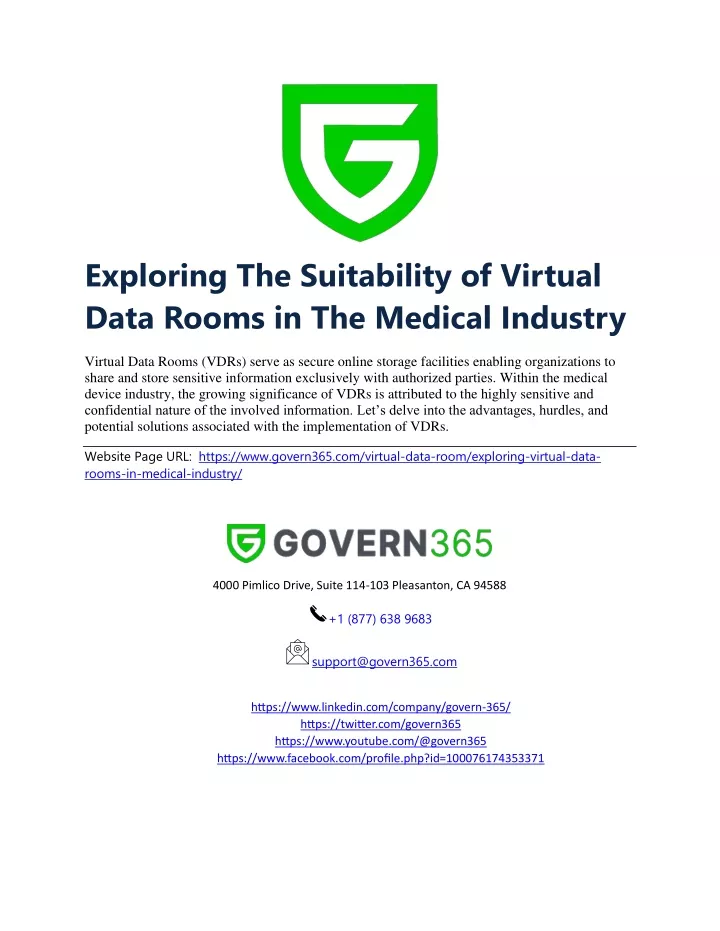 exploring the suitability of virtual data rooms