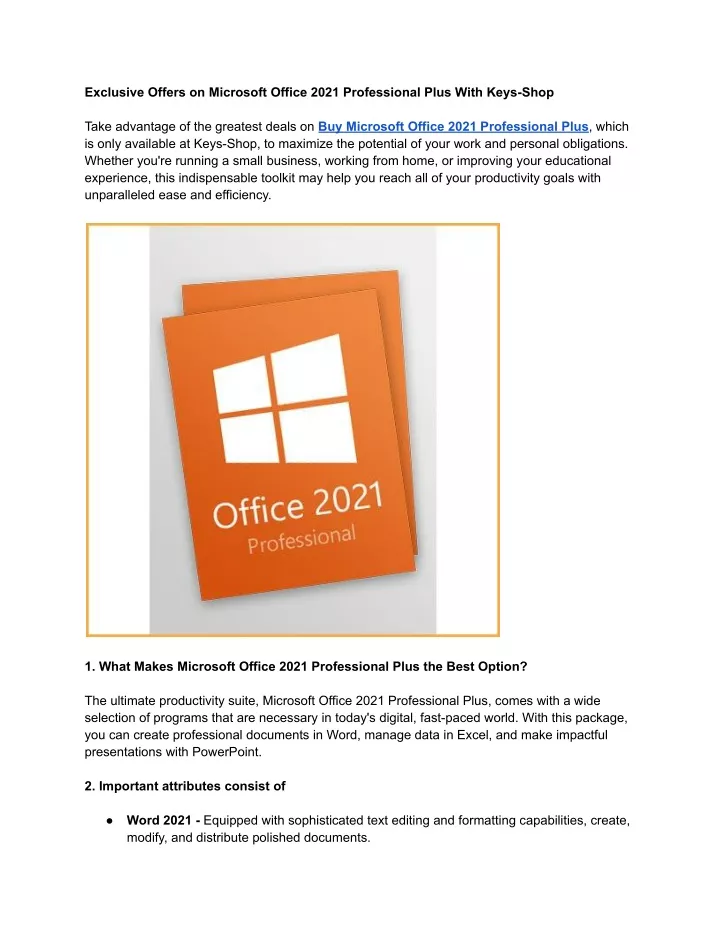 exclusive offers on microsoft office 2021