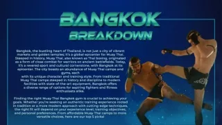 Bangkok Breakdown Muay Thai Battle Conquer Gym & Wellness Centre