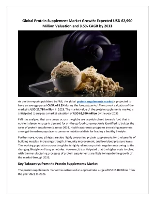 Protein Supplement Market