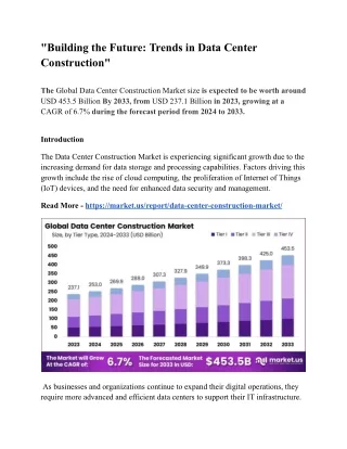 building the future trends in data center