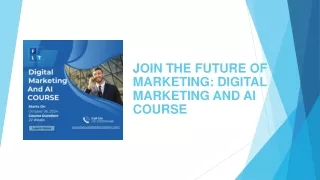 Join the Future of Marketing: Digital Marketing and AI Course