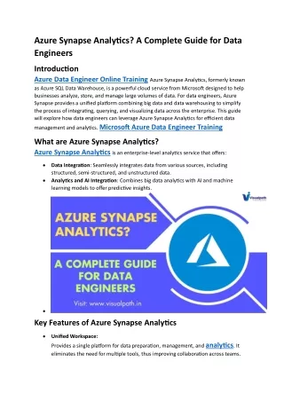 azure synapse analytics a complete guide for data
