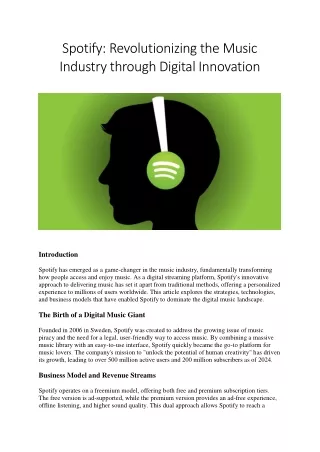 Spotify Case Study