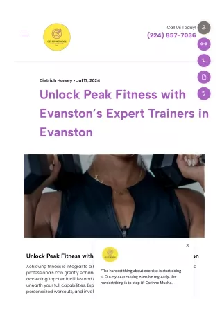 Expert Trainers in Evanston | Get Fit Methods