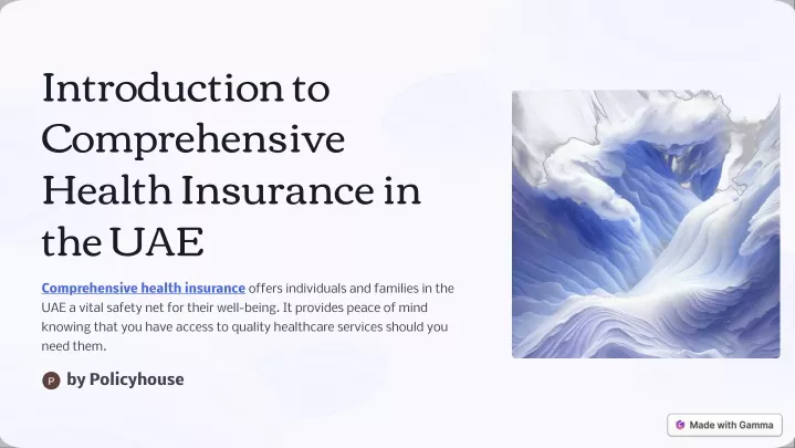 introduction to comprehensive health insurance