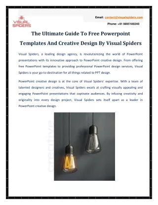 The Ultimate Guide To Free Powerpoint Templates And Creative Design By Visual Spiders