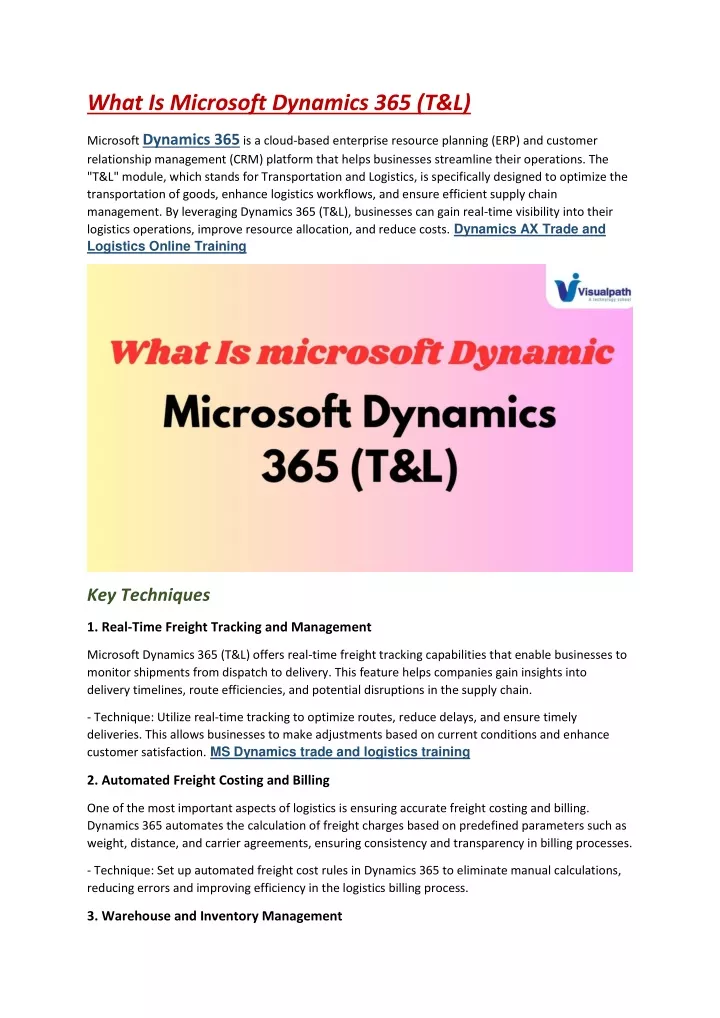 what is microsoft dynamics 365 t l