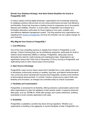 Elevate Your Database Strategy_ How Newt Global Simplifies the Oracle to PostgreSQL Shift
