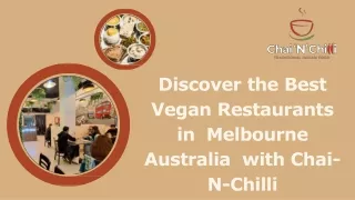 Vegan Restaurants in Melbourne Australia
