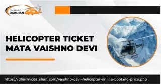 Book Your Helicopter Ticket to Mata Vaishno Devi with Dharmic Darshan