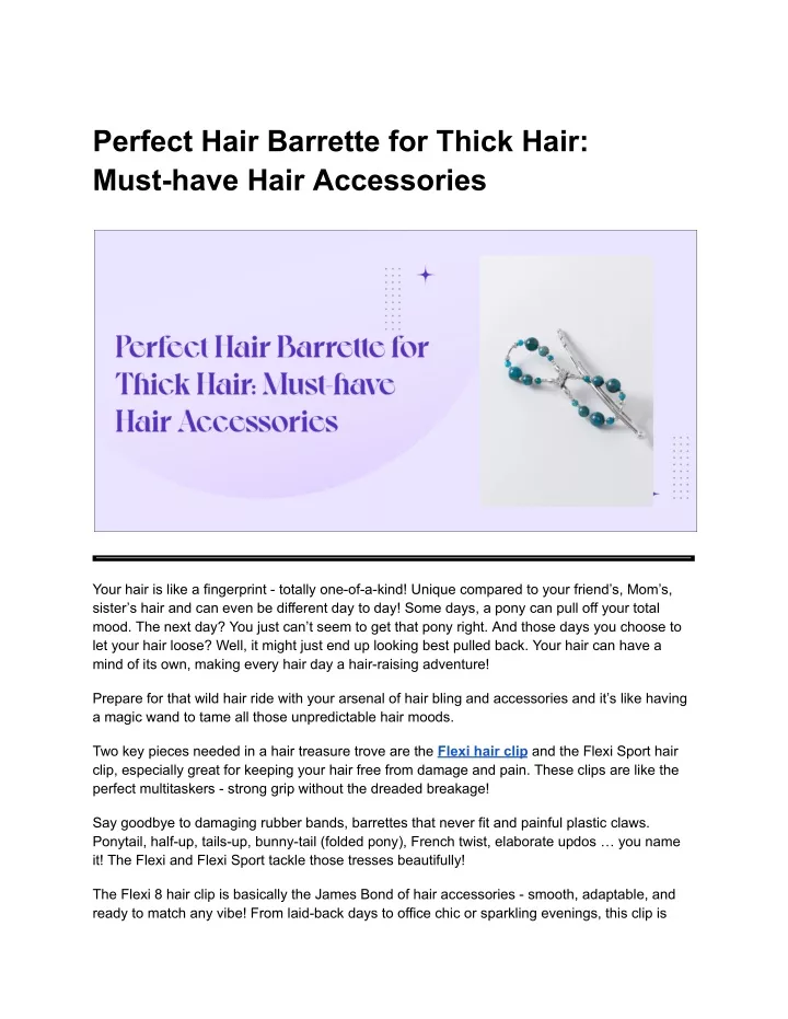 perfect hair barrette for thick hair must have