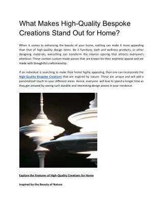 What Makes High-Quality Bespoke Creations Stand Out for Home_