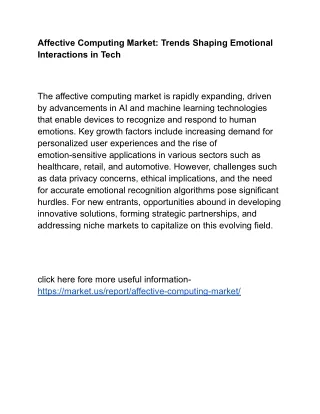 Affective Computing Market: Charting the Growth of Emotion-Centric Tech