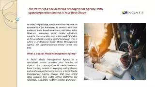 Social media management Agency