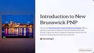 introduction to new brunswick pnp