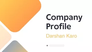 Choose Darshan Karo for Seamless Travel Planning