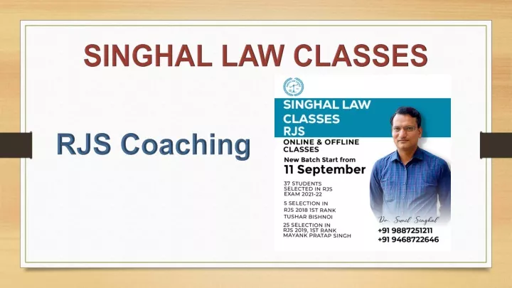 singhal law classes