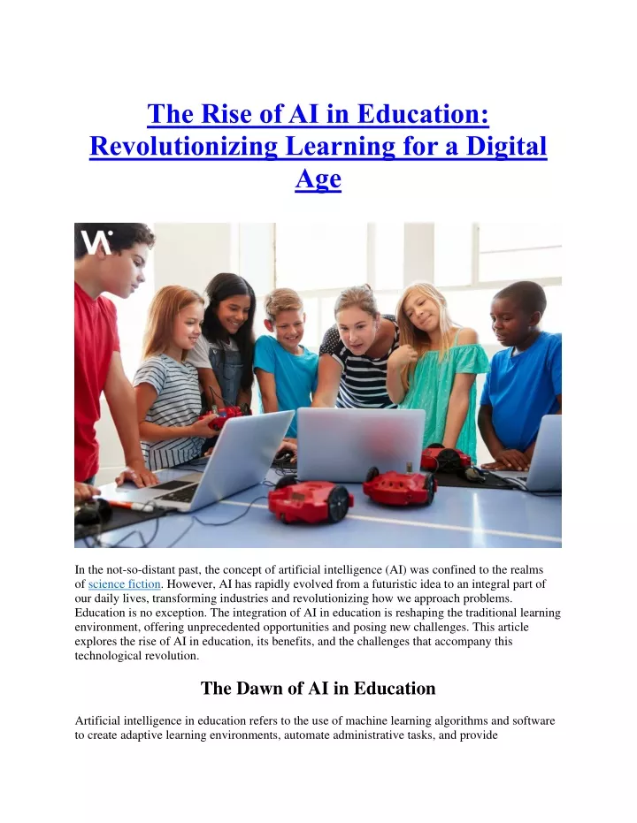 the rise of ai in education revolutionizing