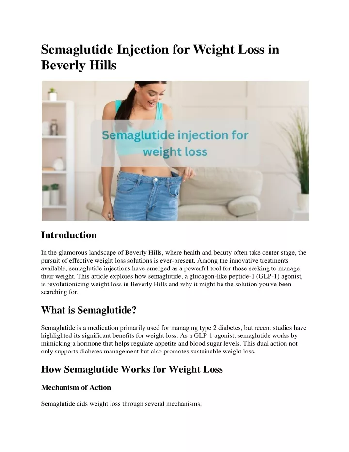 semaglutide injection for weight loss in beverly