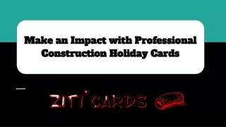 Make an Impact with Professional Construction Holiday Cards