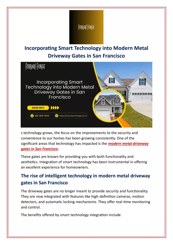 incorporating smart technology into modern metal