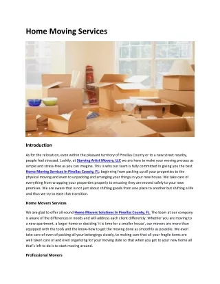 Home Moving Services