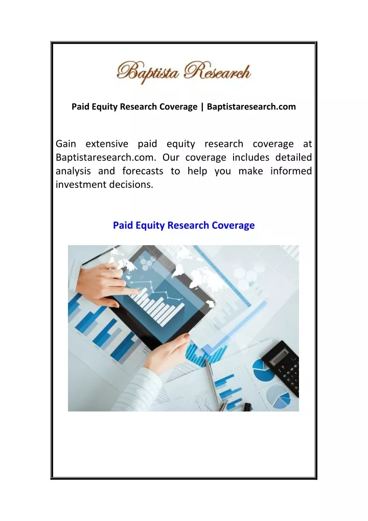 paid equity research coverage baptistaresearch com