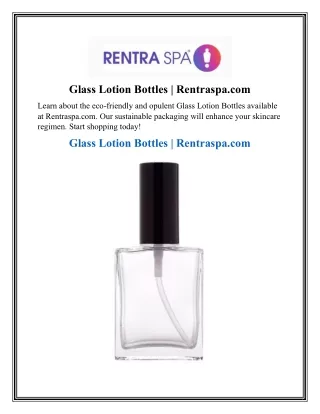 glass lotion bottles rentraspa com