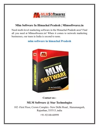 Mlm Software In Himachal Pradesh  Mlmsoftwarez.in