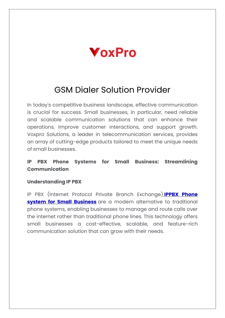 gsm dialer solution provider