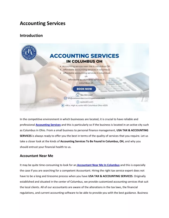 accounting services