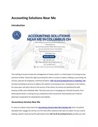 Accounting Solutions Near Me