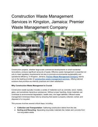 construction waste management services