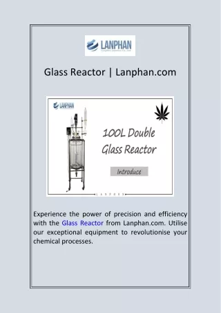 Glass Reactor  Lanphan.com