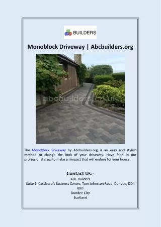 monoblock driveway abcbuilders org