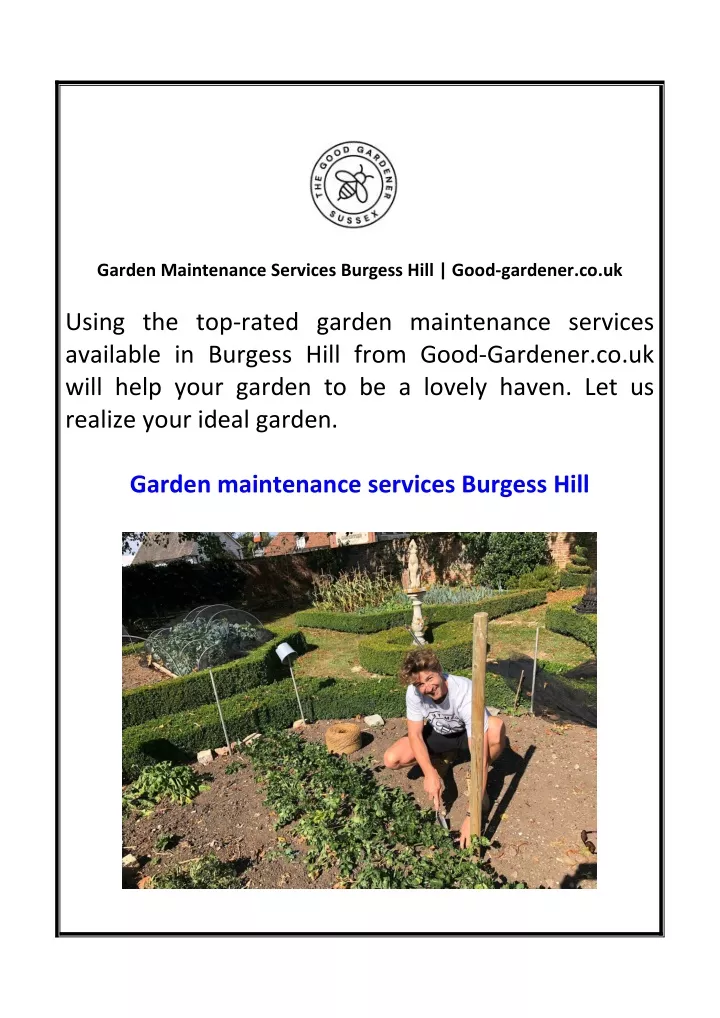 garden maintenance services burgess hill good