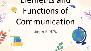 elements and functions of communication