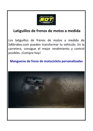 Latiguillos de frenos de motos a medida