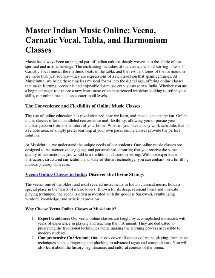 master indian music online veena carnatic vocal