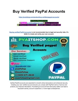 Buy Verified PayPal Accounts