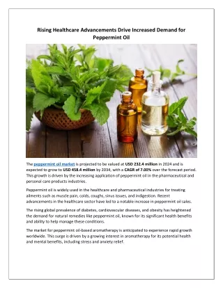 Peppermint Oil Market