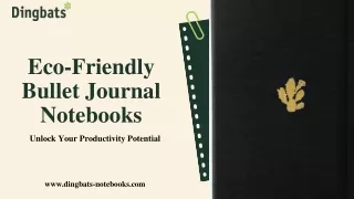 Eco-Friendly Bullet Journal Notebooks: Unlock Your Productivity Potential