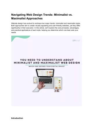 navigating web design trends minimalist