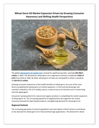 Wheat Germ Oil Market