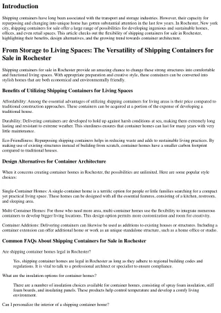 From Storage to Living Areas: The Adaptability of Shipping Containers for Sale i