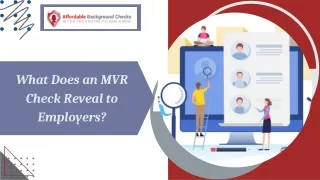 What Does an MVR Check Reveal to Employers