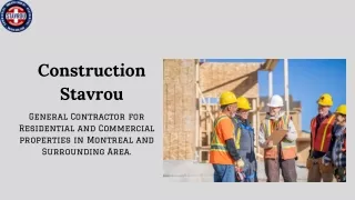 Construction Stavrou - Trusted Partner for Custom Residential Construction