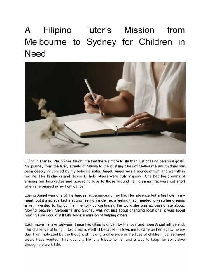 a melbourne to sydney for children in need